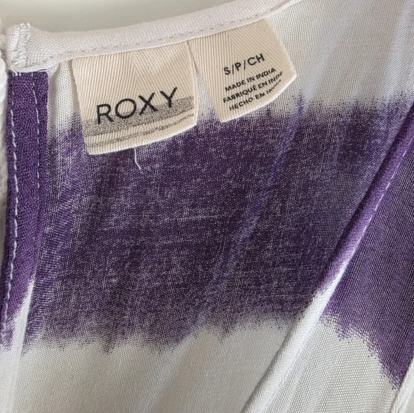 NWT Purple and White Dress Striped Sleeveless Dress Roxy Size Small - Picture 4 of 5